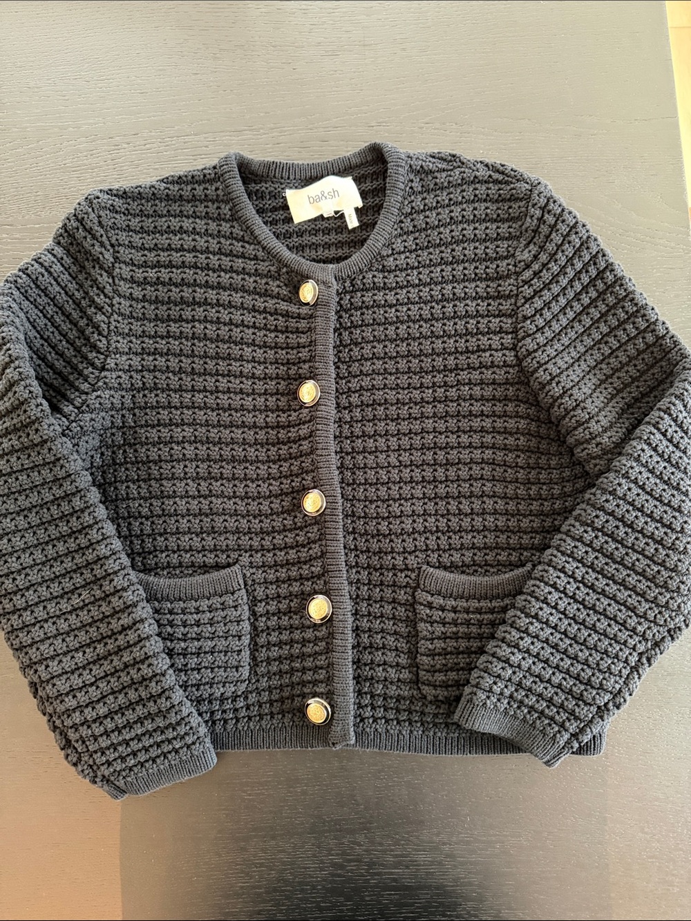 ba&sh Gaspard Black Cardigan Jacket